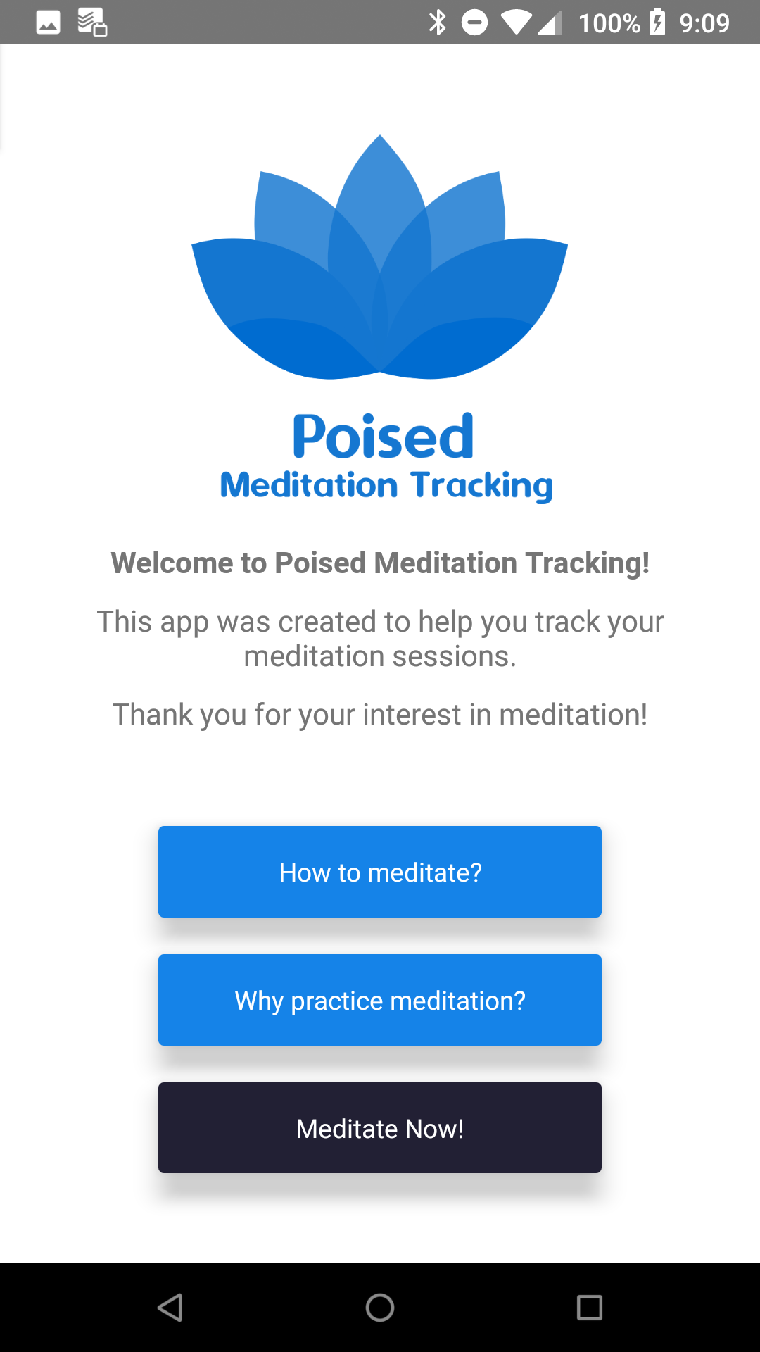 Learn how to meditate UI